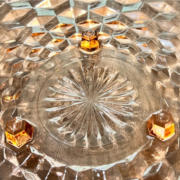 Indiana Glass Whitehall 3 Footed Early 60's Pink Depression Plate - Picture 5 of 5